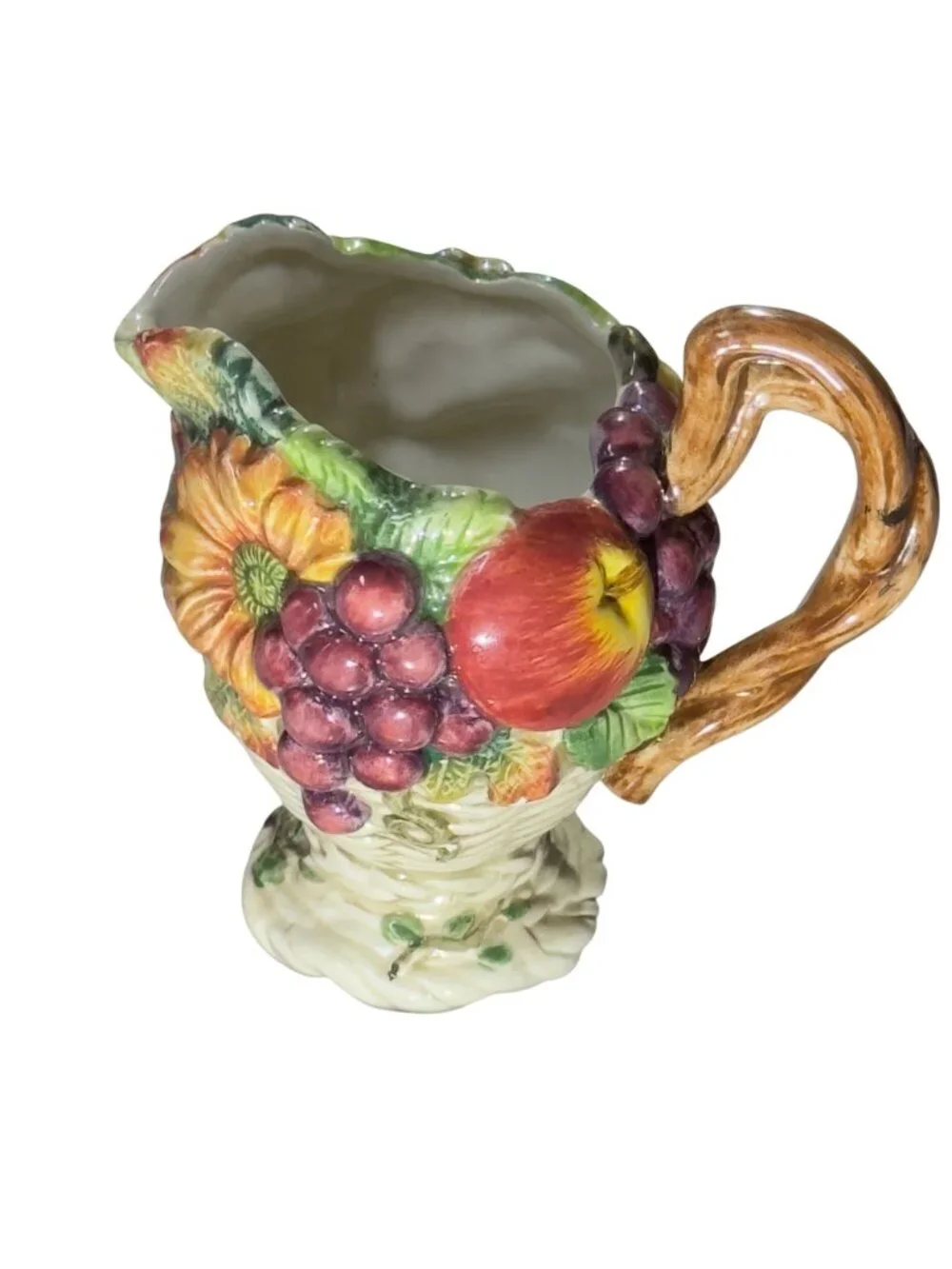 Fitz & Floyd Omnibus 1995 Fruit & Vegetable Ceramic Plate Set & Pitcher
